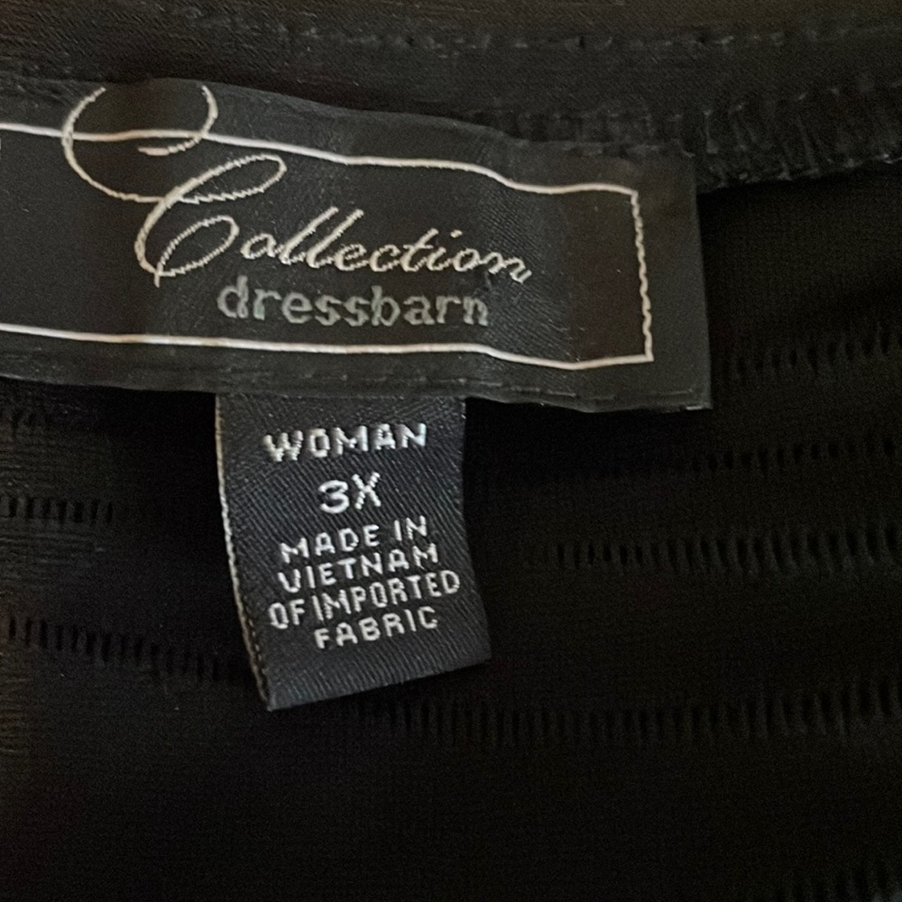 Dressbarn Women’s Plus Size 3X Black with Gold Tone Specs Throughout Tank Top - Picture 3 of 5
